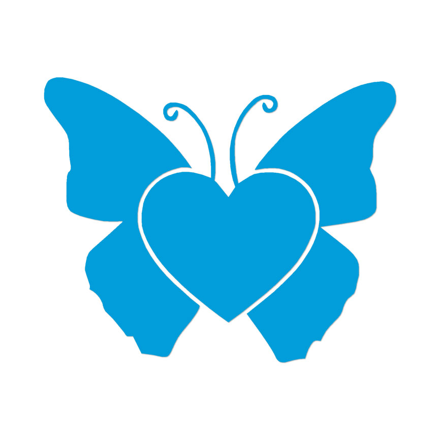 Butterfly Heart - Vinyl Decal Sticker - Multiple Color & Sizes